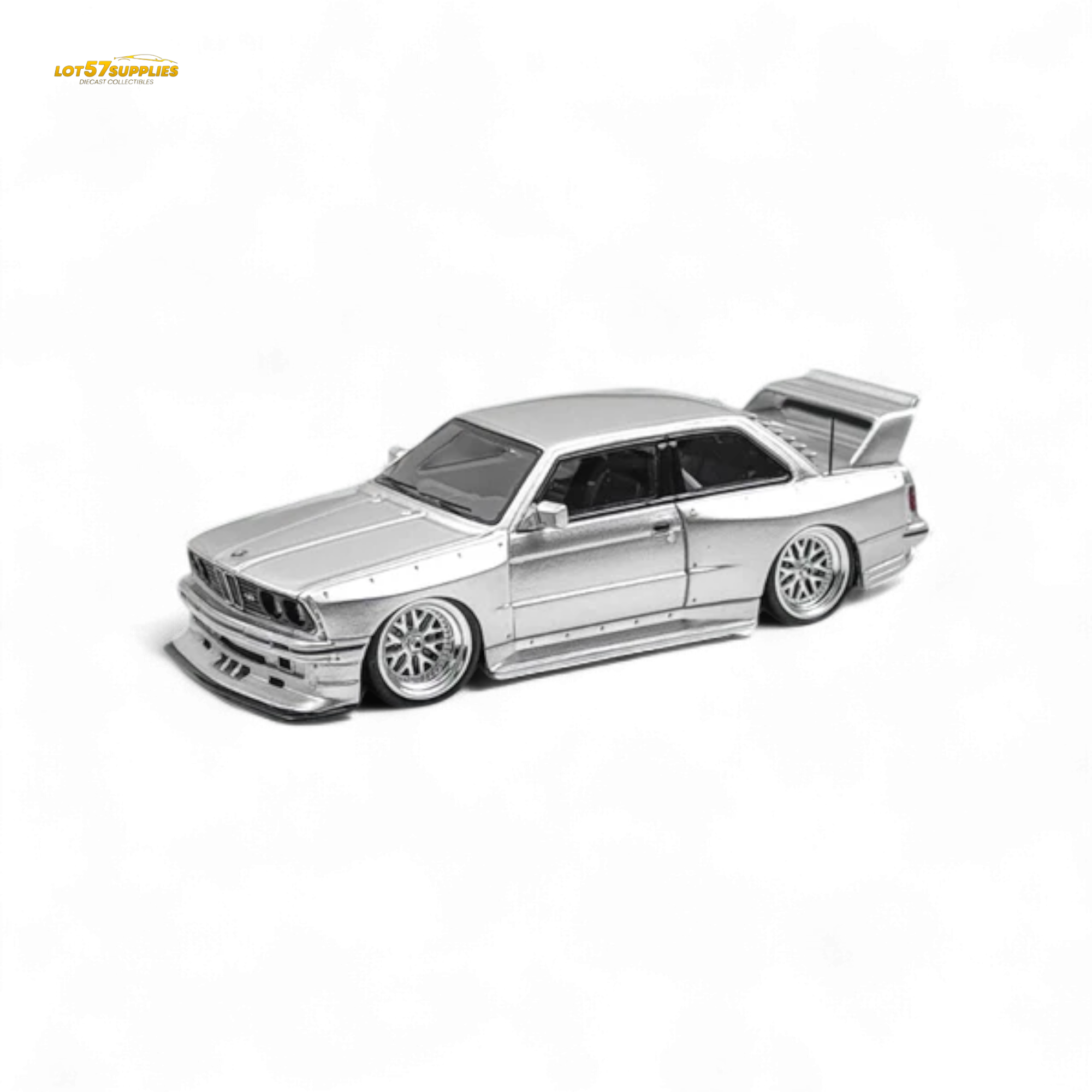 NA BMW E30 Wide-Body Silver 1:64