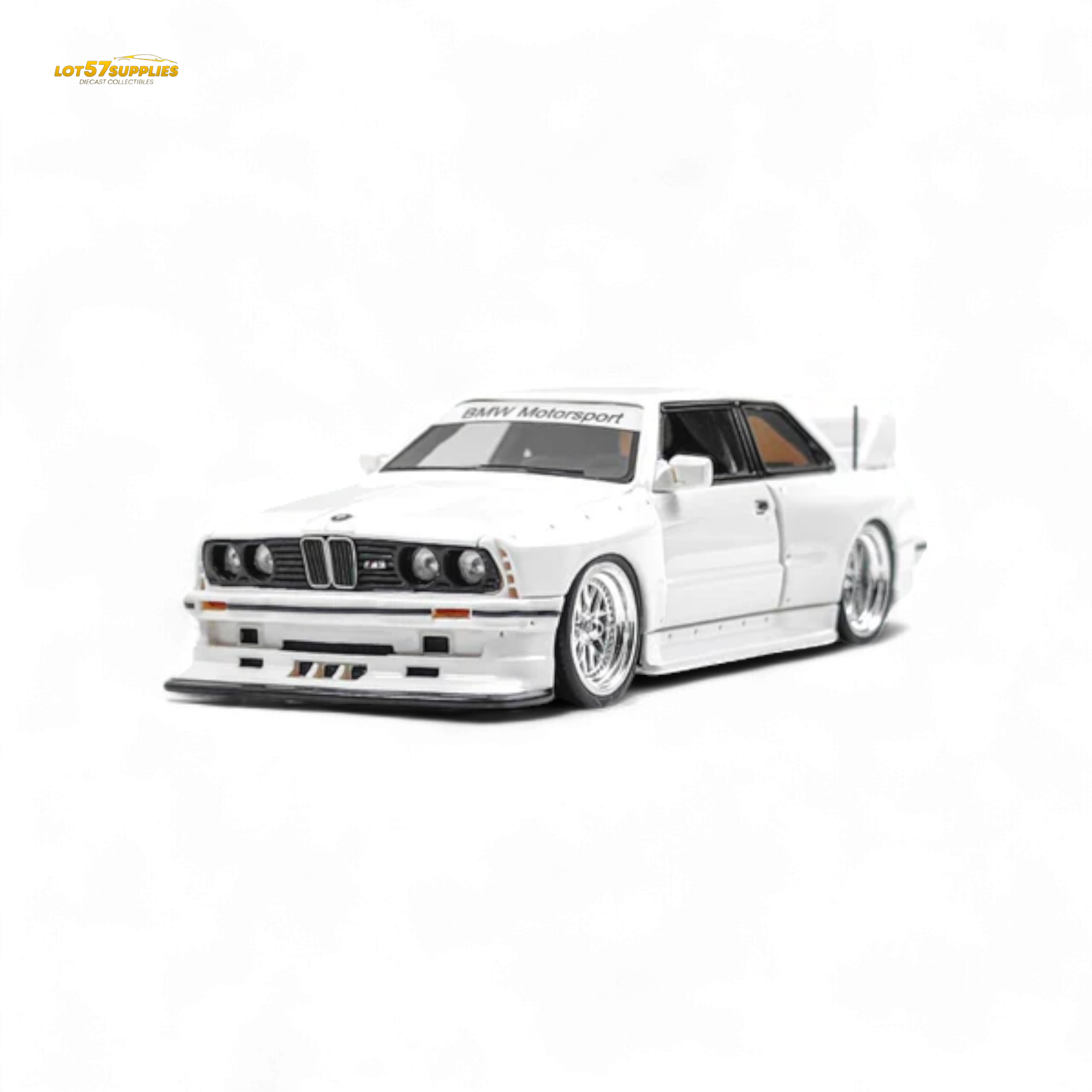NA BMW E30 Wide-Body White 1:64