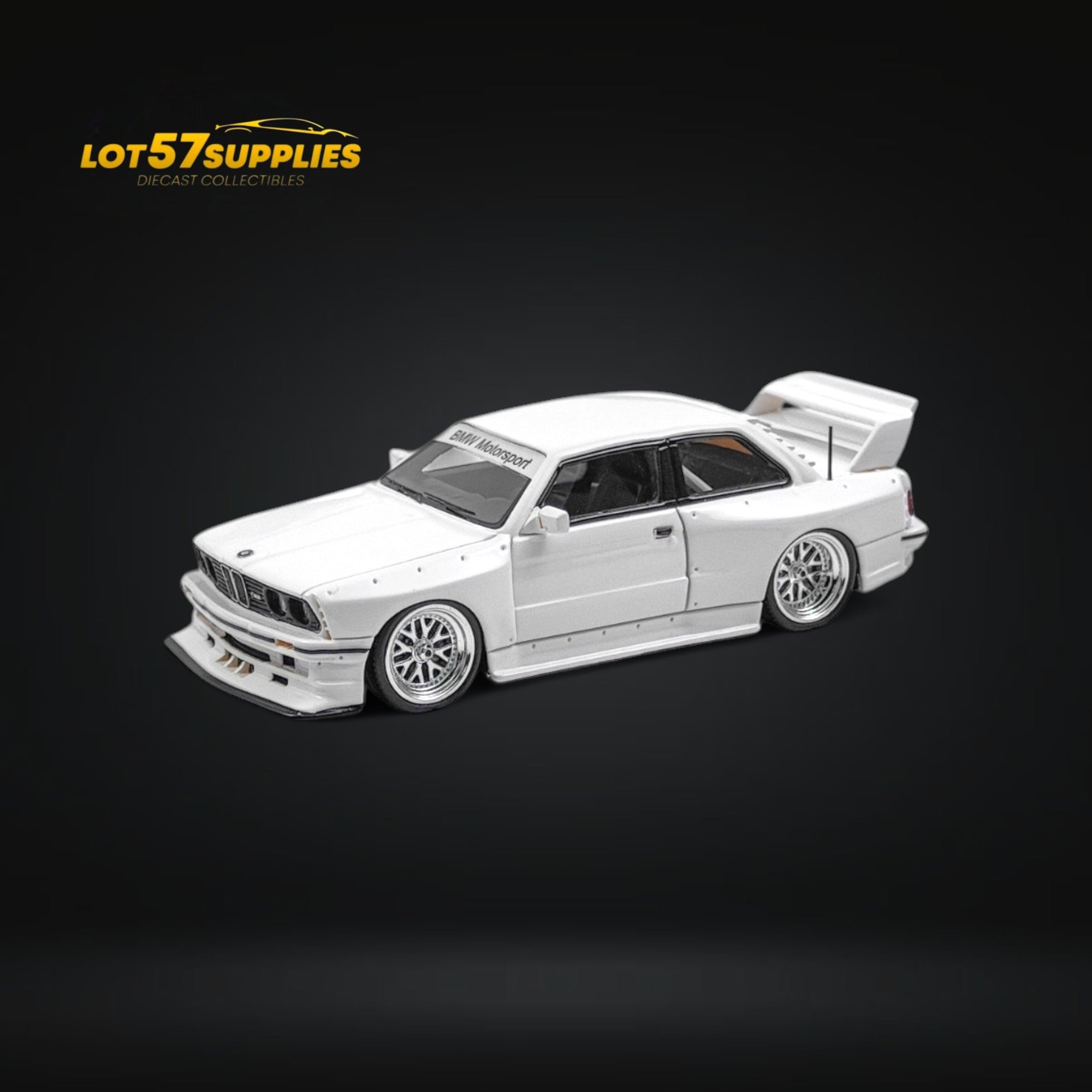 NA BMW E30 Wide-Body White 1:64