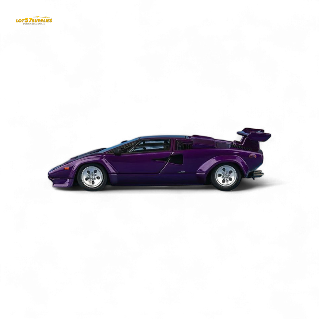 FindClassically Countach LP5000S Metallic Purple w/ Wing 1:64