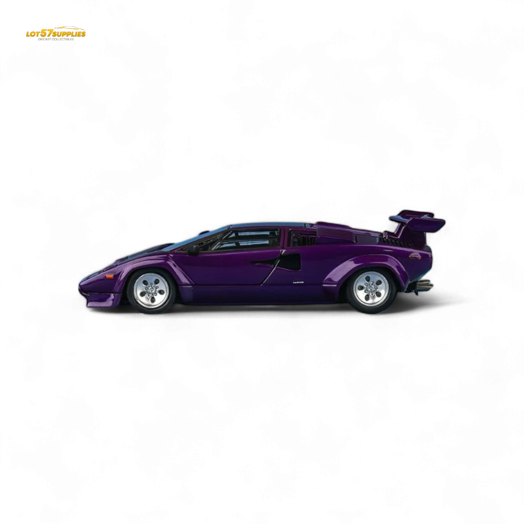FindClassically Countach LP5000S Metallic Purple w/ Wing 1:64
