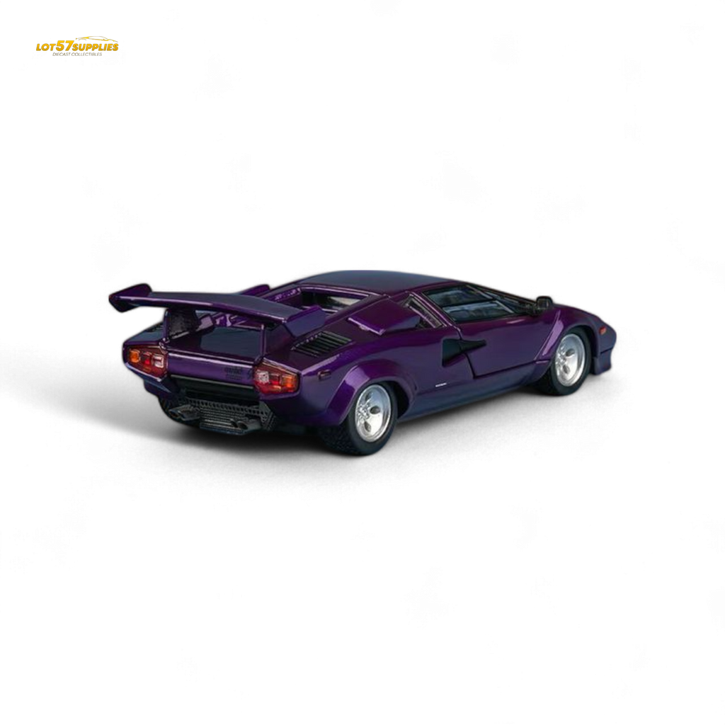 FindClassically Countach LP5000S Metallic Purple w/ Wing 1:64