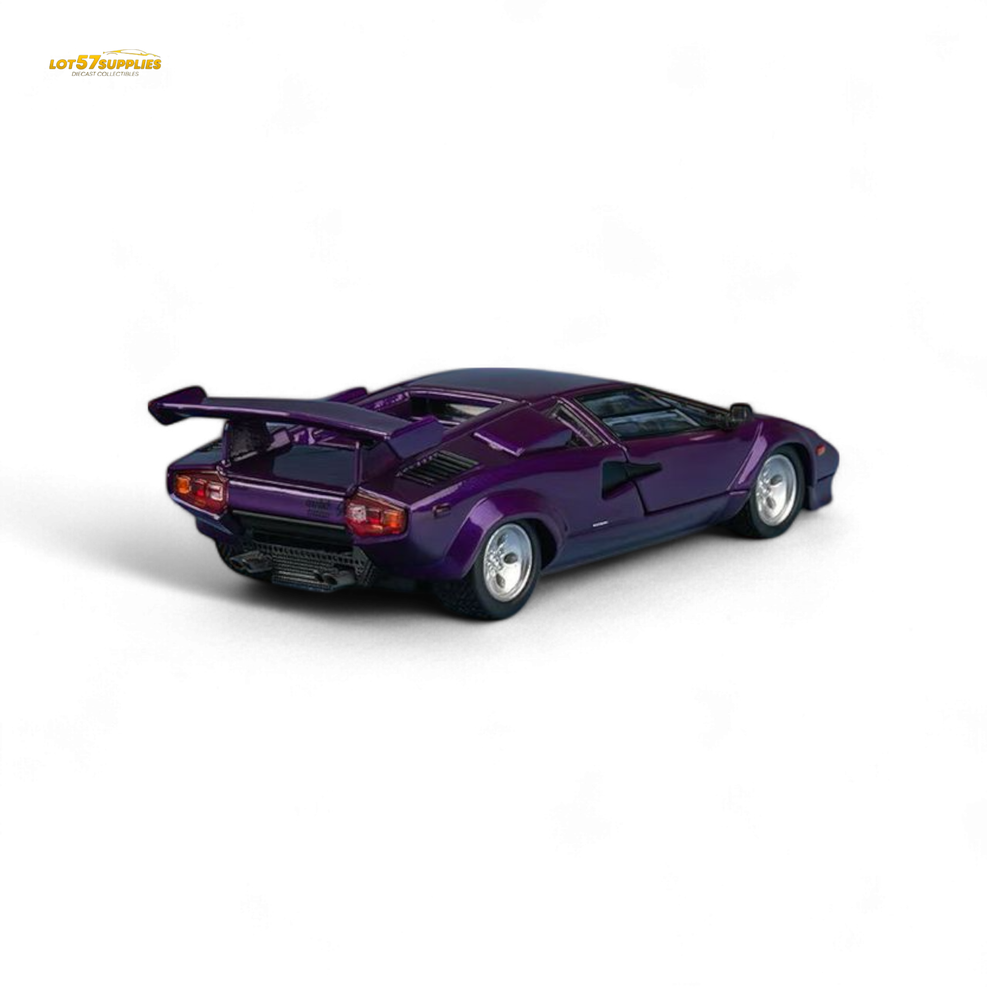 FindClassically Countach LP5000S Metallic Purple w/ Wing 1:64