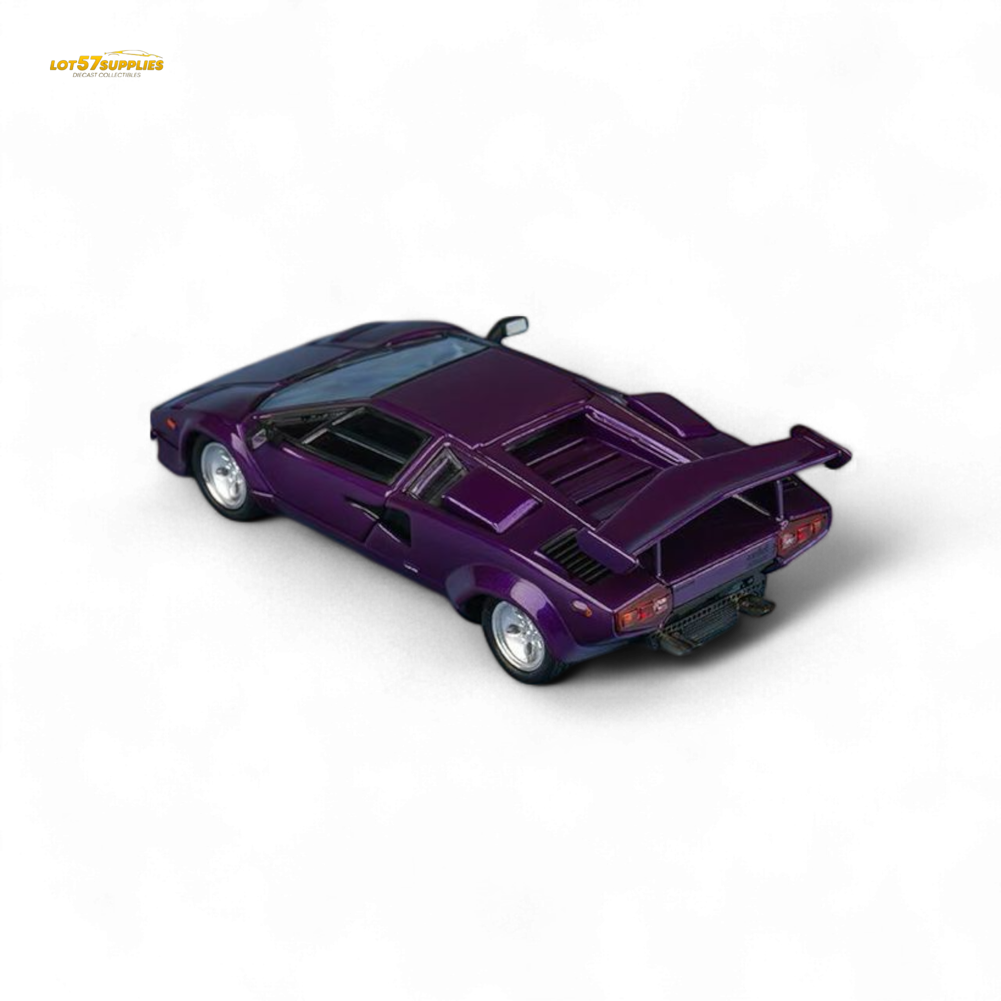 FindClassically Countach LP5000S Metallic Purple w/ Wing 1:64