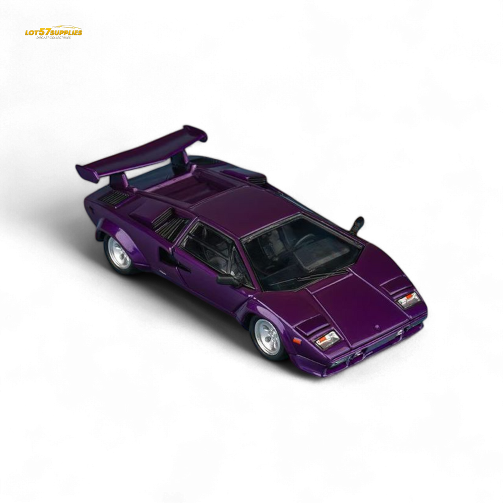 FindClassically Countach LP5000S Metallic Purple w/ Wing 1:64