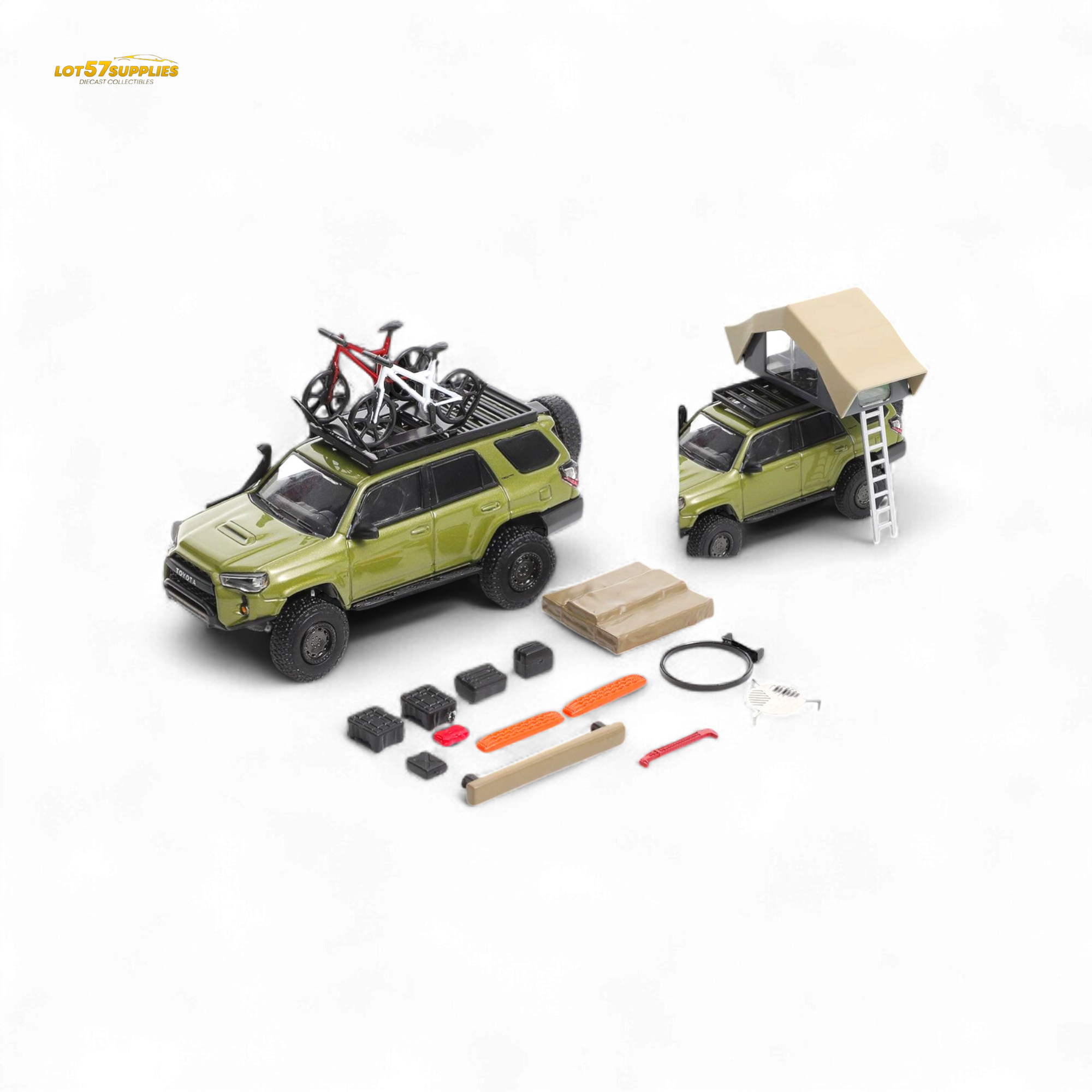 GCD Toyota 4 Runner Light Modified Version Olive Green 1:64
