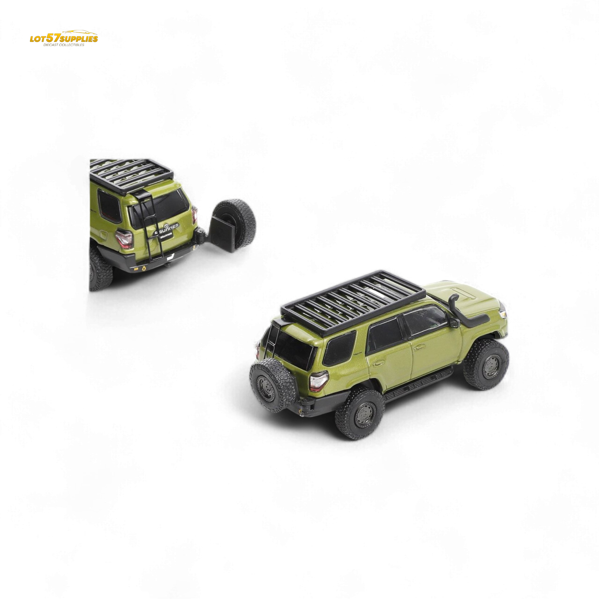 GCD Toyota 4 Runner Light Modified Version Olive Green 1:64