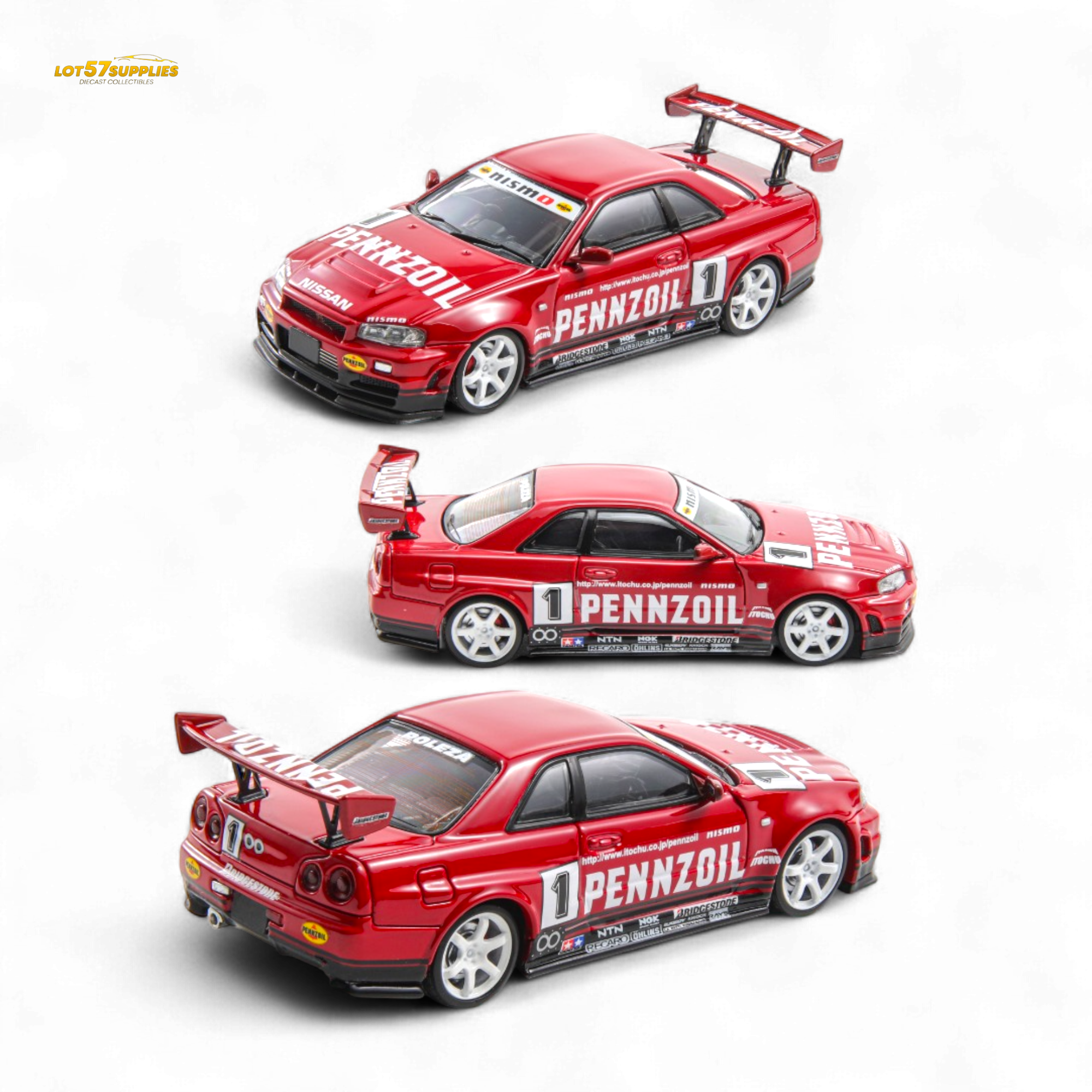 Fast Speed Skyline GT-R R34 Nismo Z-Tune Red 1:64