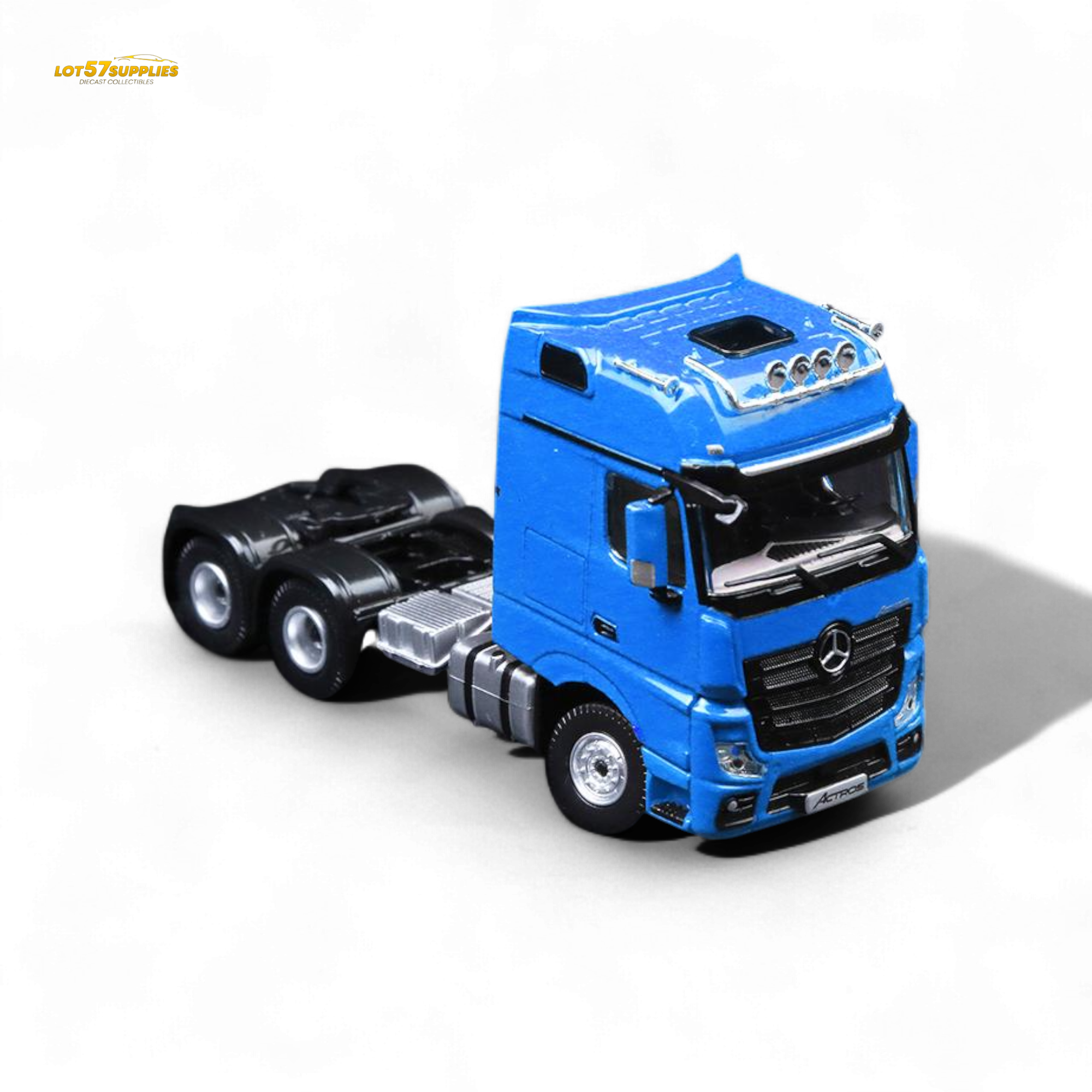TimeMicro & Perka BENZ FLATBED TRANSPORT VEHICLE - Blue 1:64