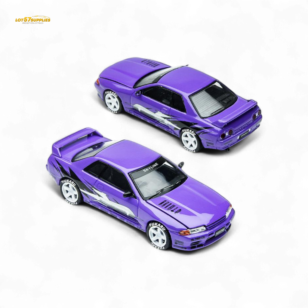 (Pre-Order) TimeMicro Skyline GT-R R32 Los Santos Drift Purple 1:64