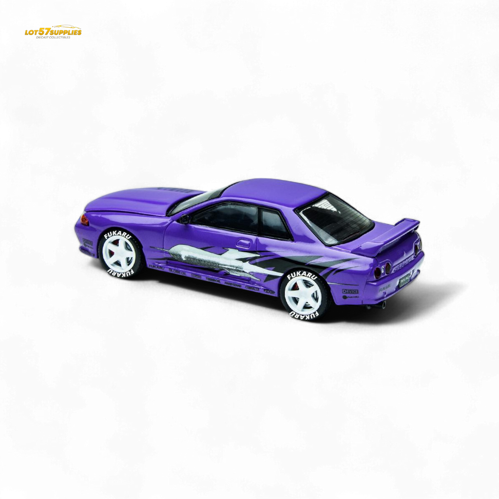 (Pre-Order) TimeMicro Skyline GT-R R32 Los Santos Drift Purple 1:64