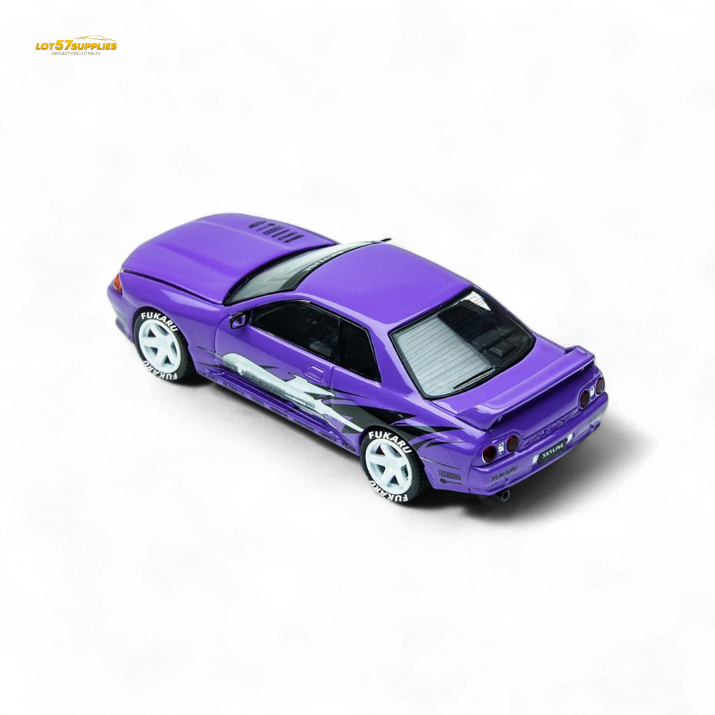 (Pre-Order) TimeMicro Skyline GT-R R32 Los Santos Drift Purple 1:64