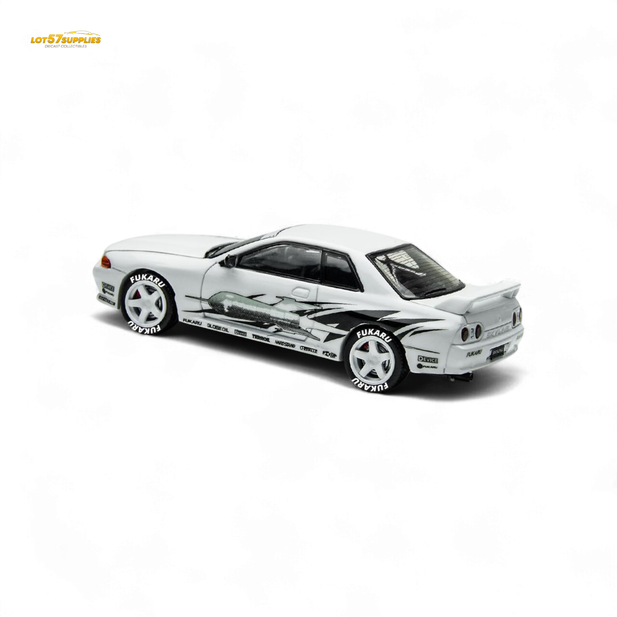 (Pre-Order) TimeMicro Skyline GT-R R32 Los Santos Drift - White 1:64