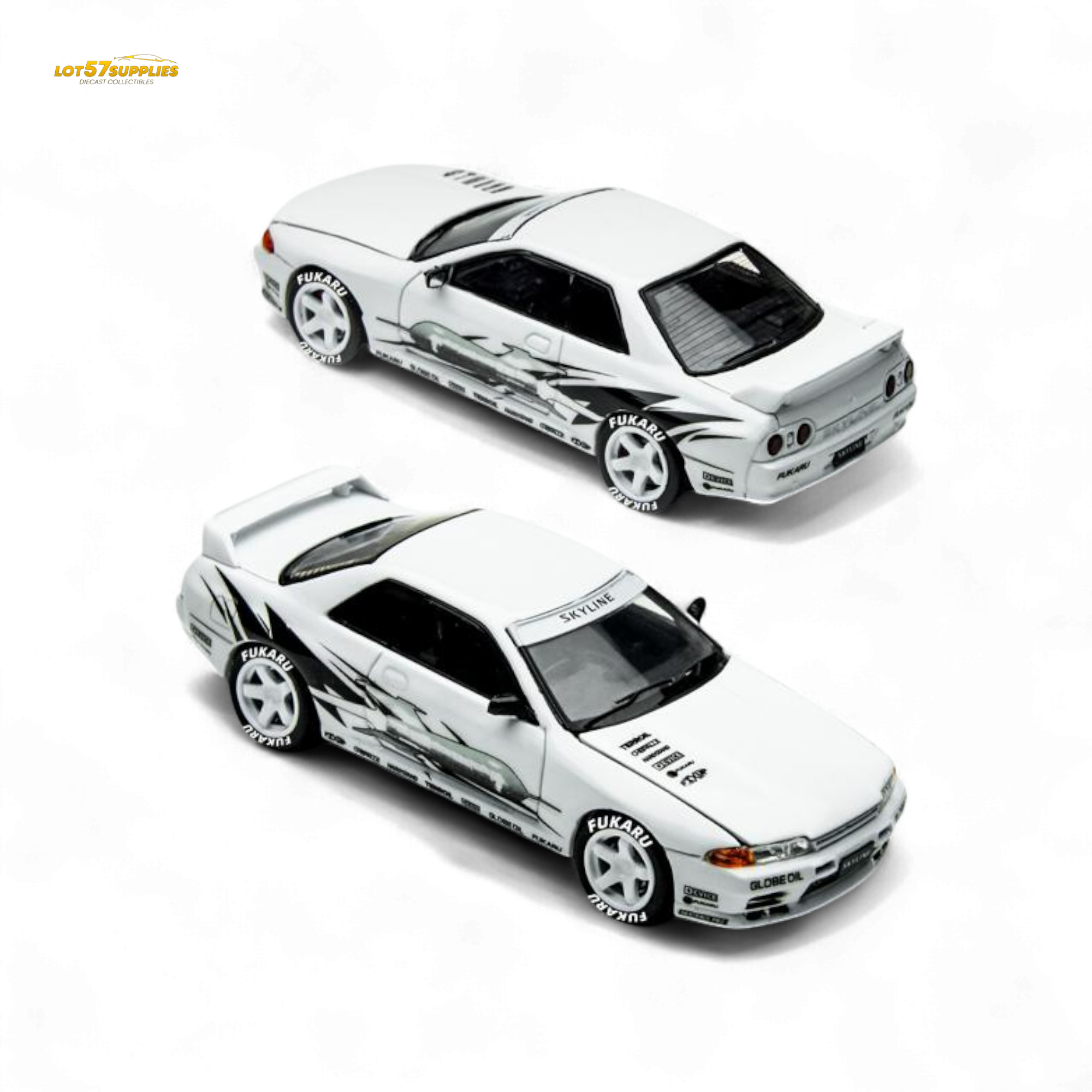 (Pre-Order) TimeMicro Skyline GT-R R32 Los Santos Drift - White 1:64