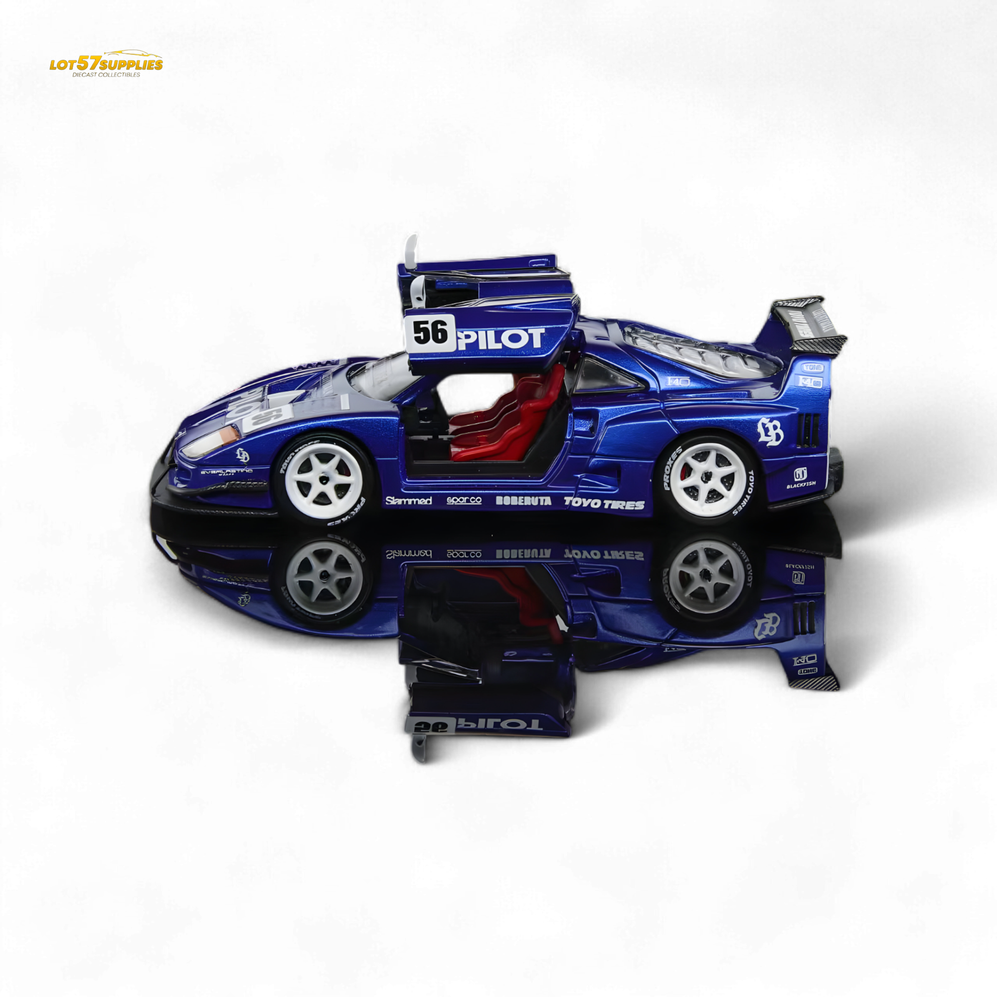 DEMON KING Auto Ferrari F40 LB-Works Wide-Body PILOT Livery 1:64