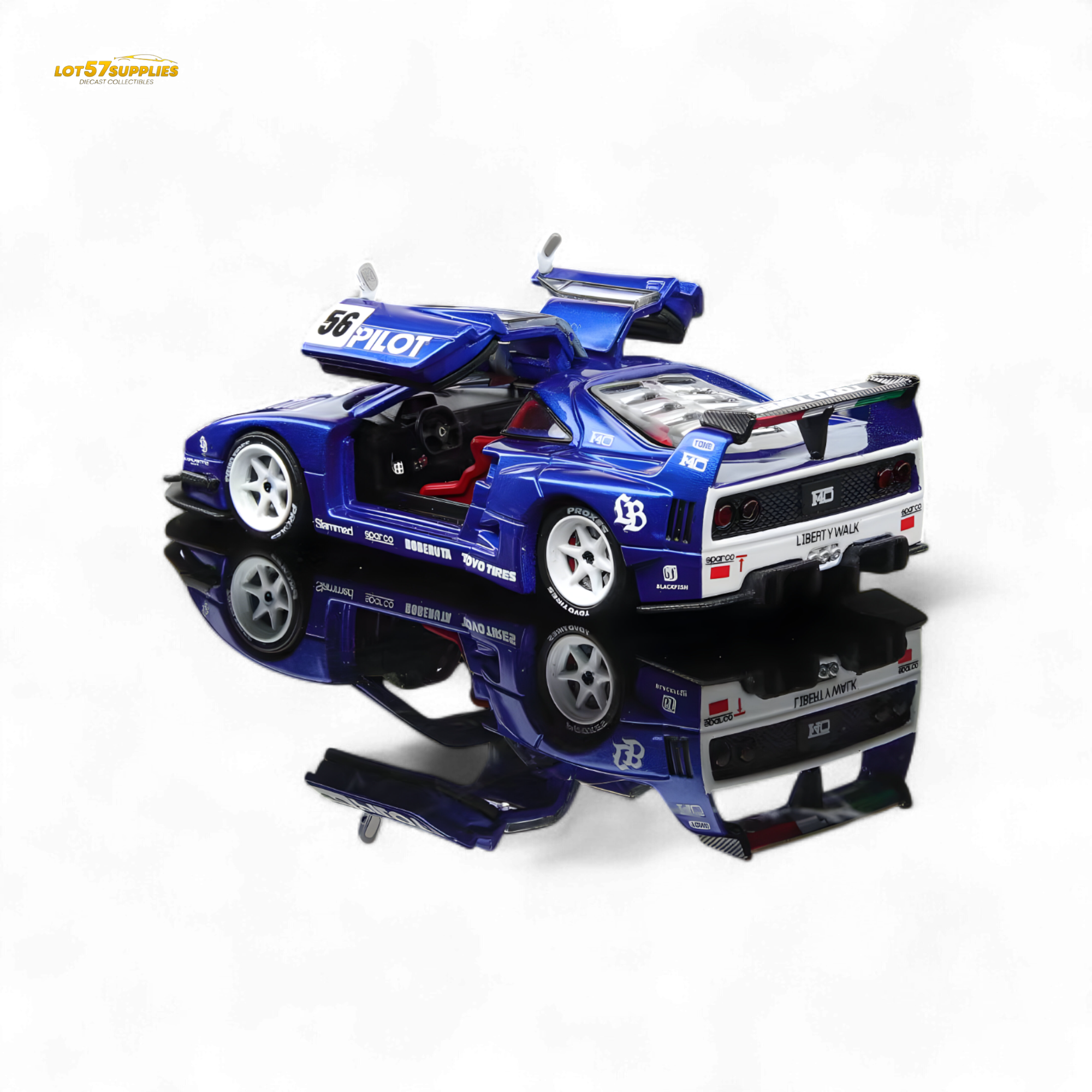 DEMON KING Auto Ferrari F40 LB-Works Wide-Body PILOT Livery 1:64