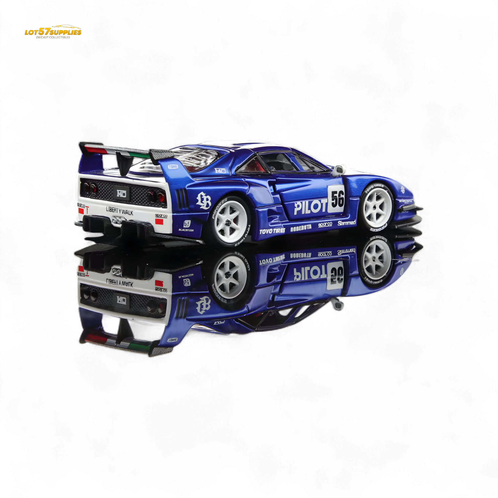 DEMON KING Auto Ferrari F40 LB-Works Wide-Body PILOT Livery 1:64