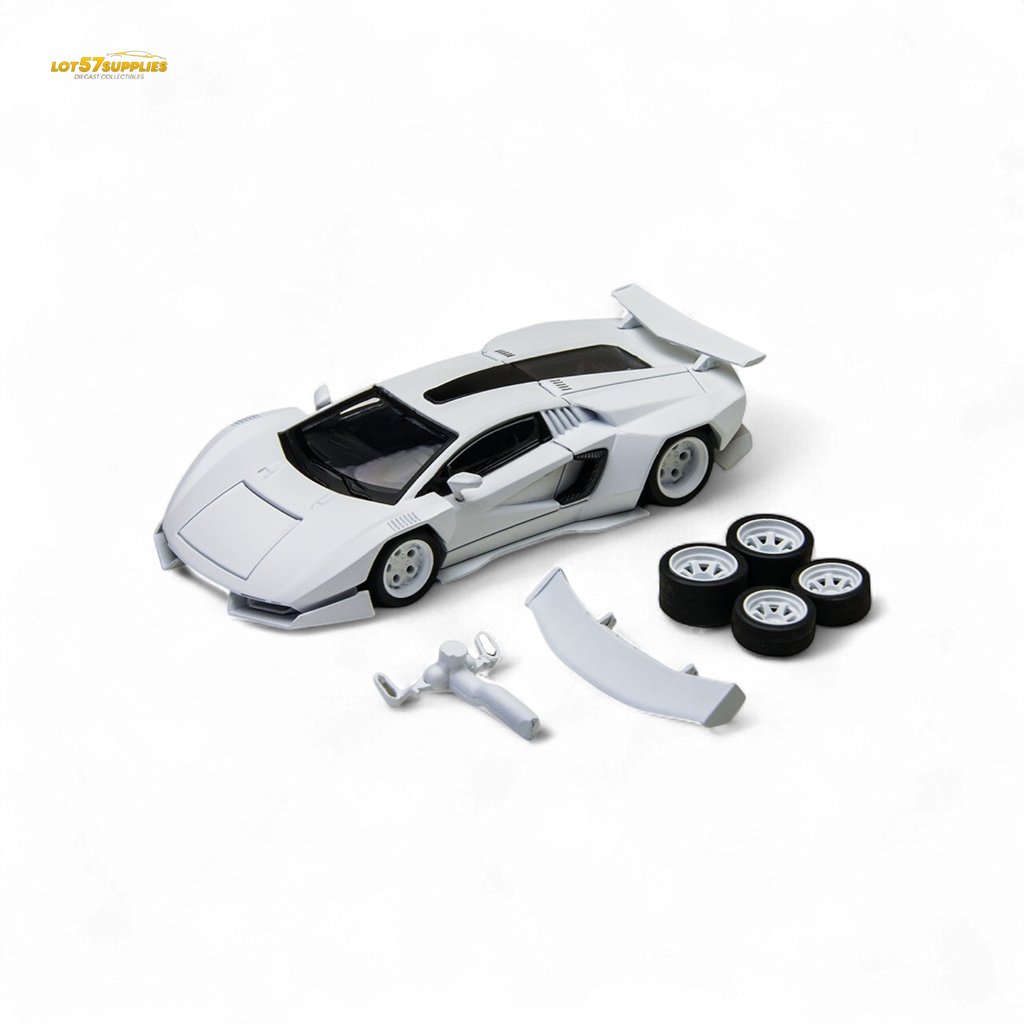 TimeMicro Countach V Ver. Mechanic White 1:64