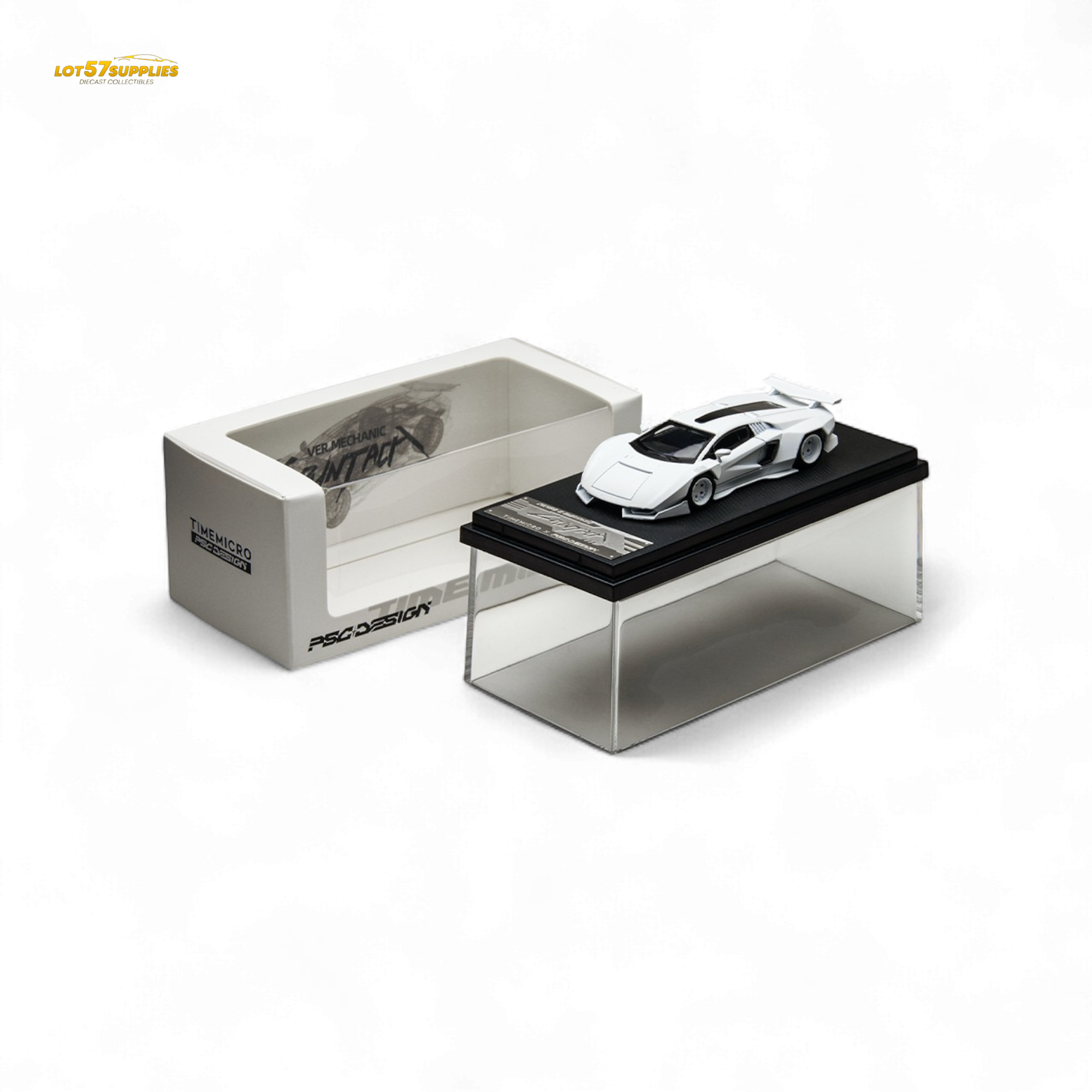 TimeMicro Countach V Ver. Mechanic White 1:64