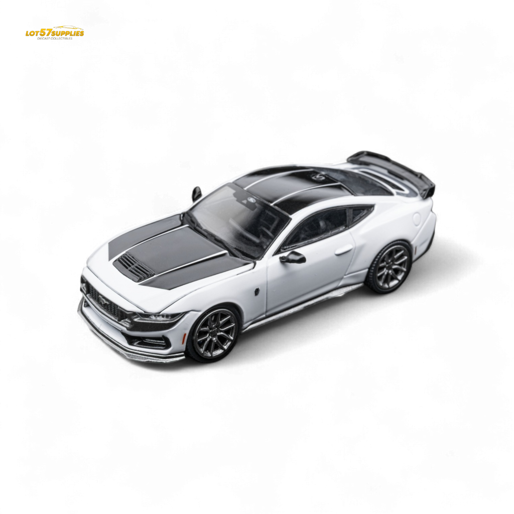 DCM Mustang Dark Horse Crystal White 1:64