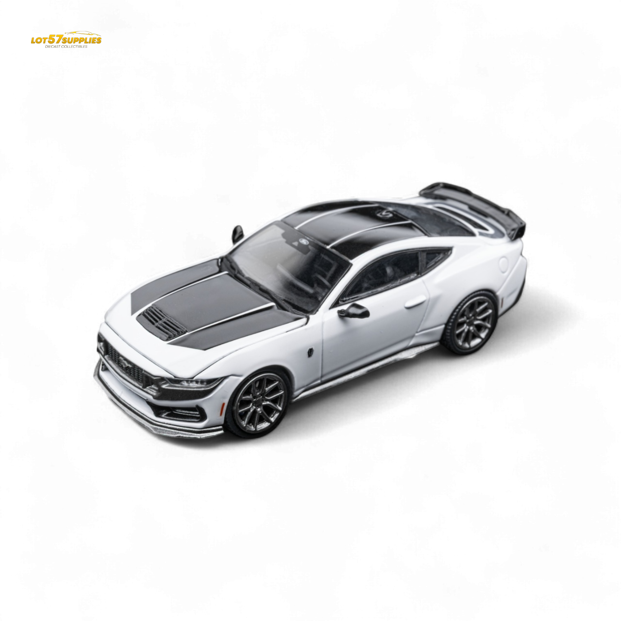 DCM Mustang Dark Horse Crystal White 1:64