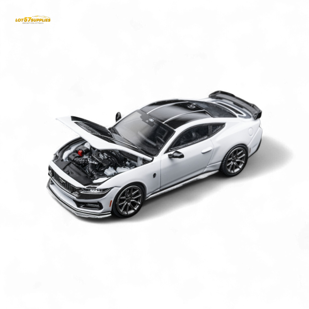 DCM Mustang Dark Horse Crystal White 1:64