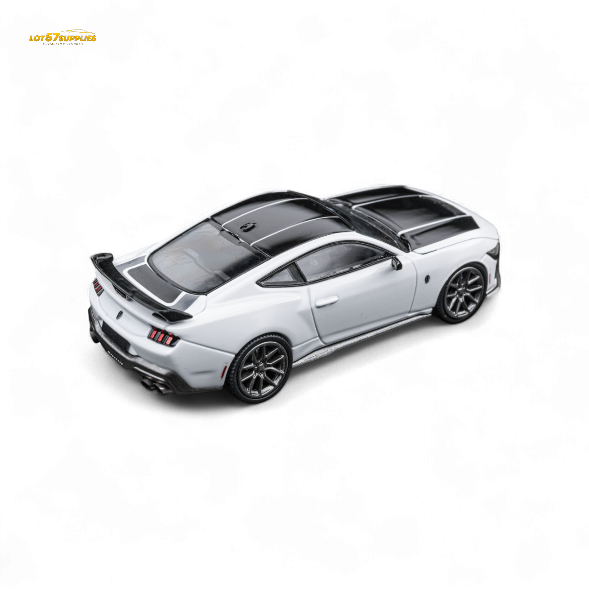 DCM Mustang Dark Horse Crystal White 1:64