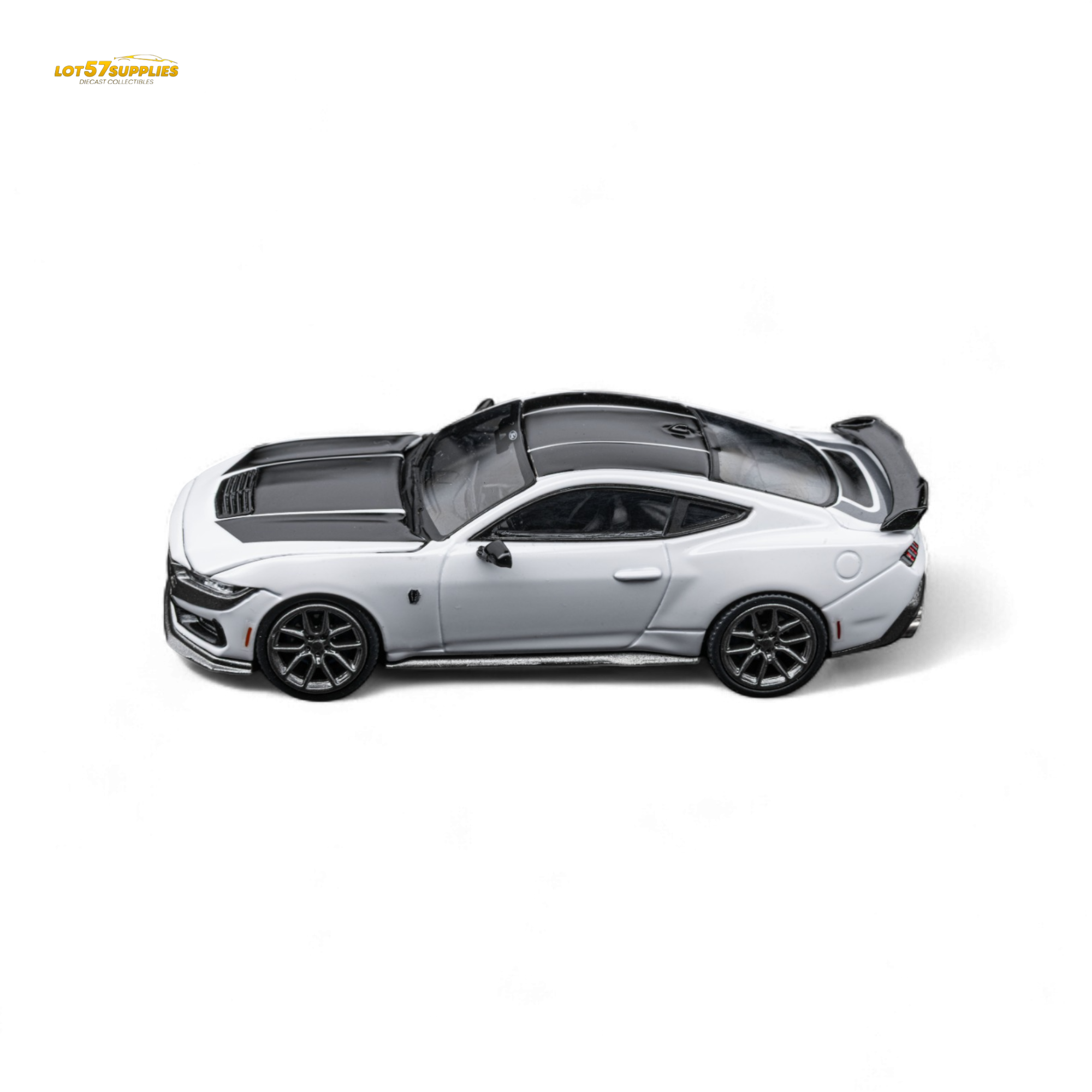 DCM Mustang Dark Horse Crystal White 1:64
