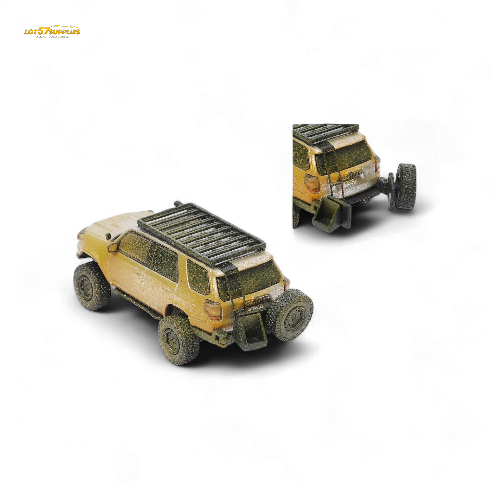 GCD Toyota 4 Runner Silver Muddy 1:64