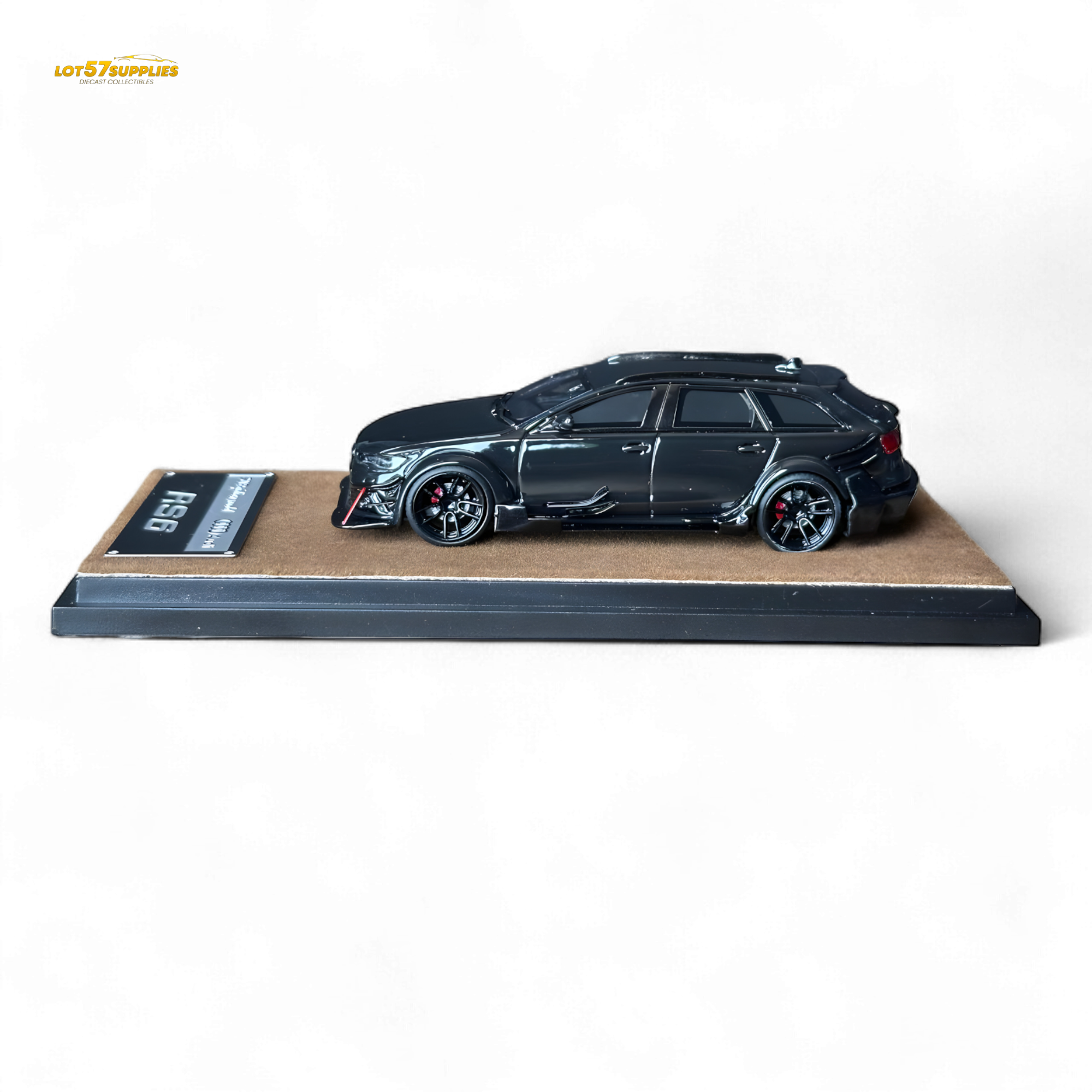 Qidian Model Audi RS6 Avant (C7) Wide-Body Modified Black 1:64