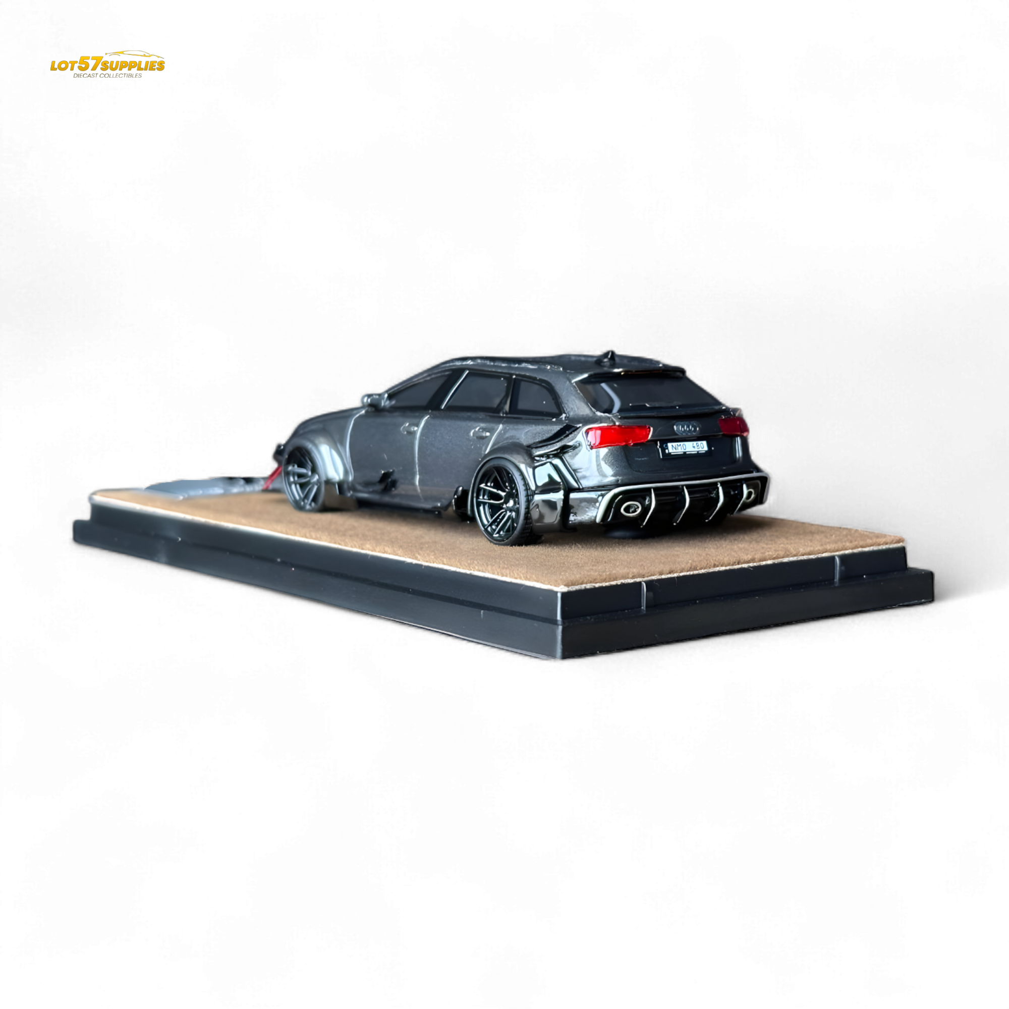 Qidian Model Audi RS6 Avant (C7) Gungrey 1:64