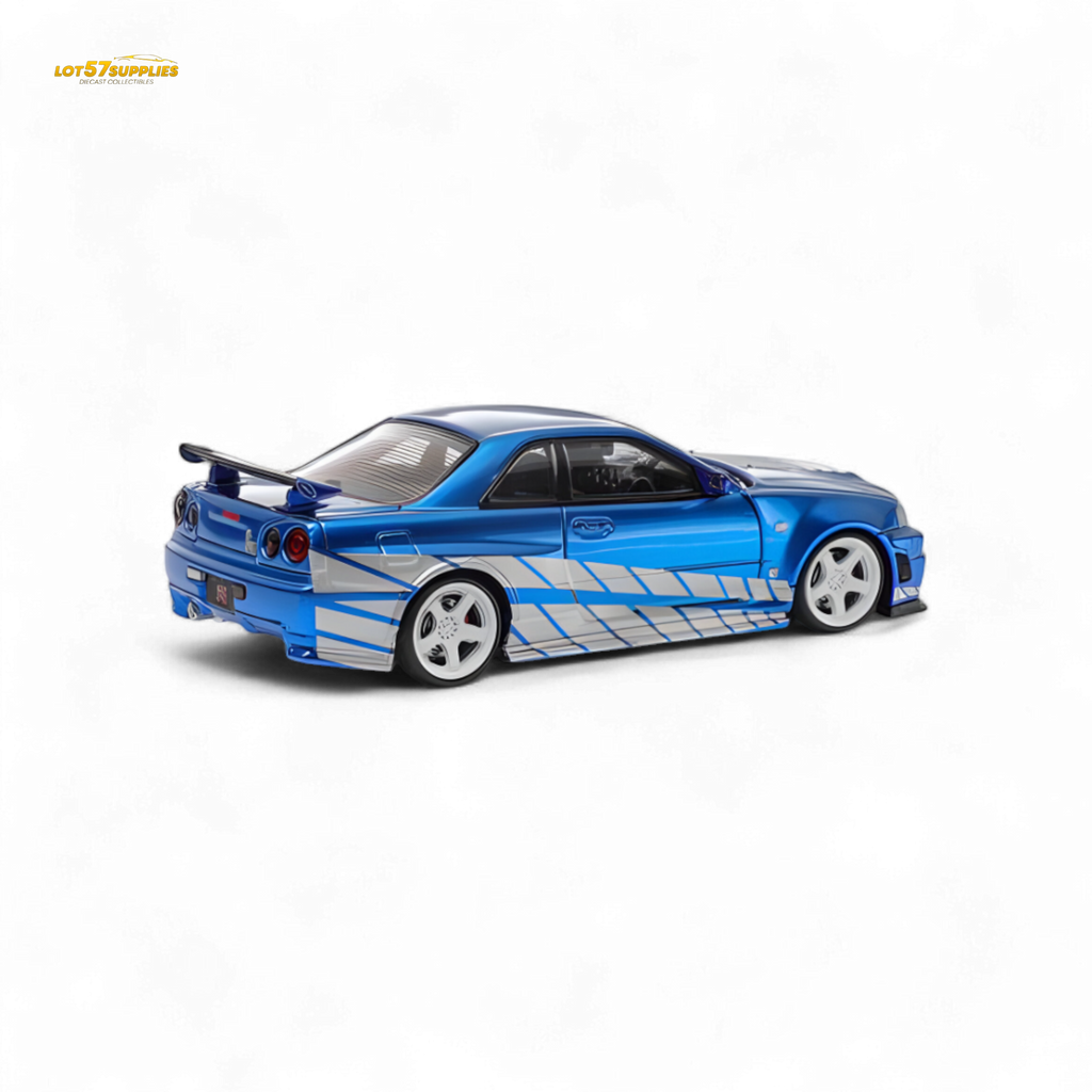 Fast Speed Skyline GT-R R34 Nismo Z-Tune Blue 1:64