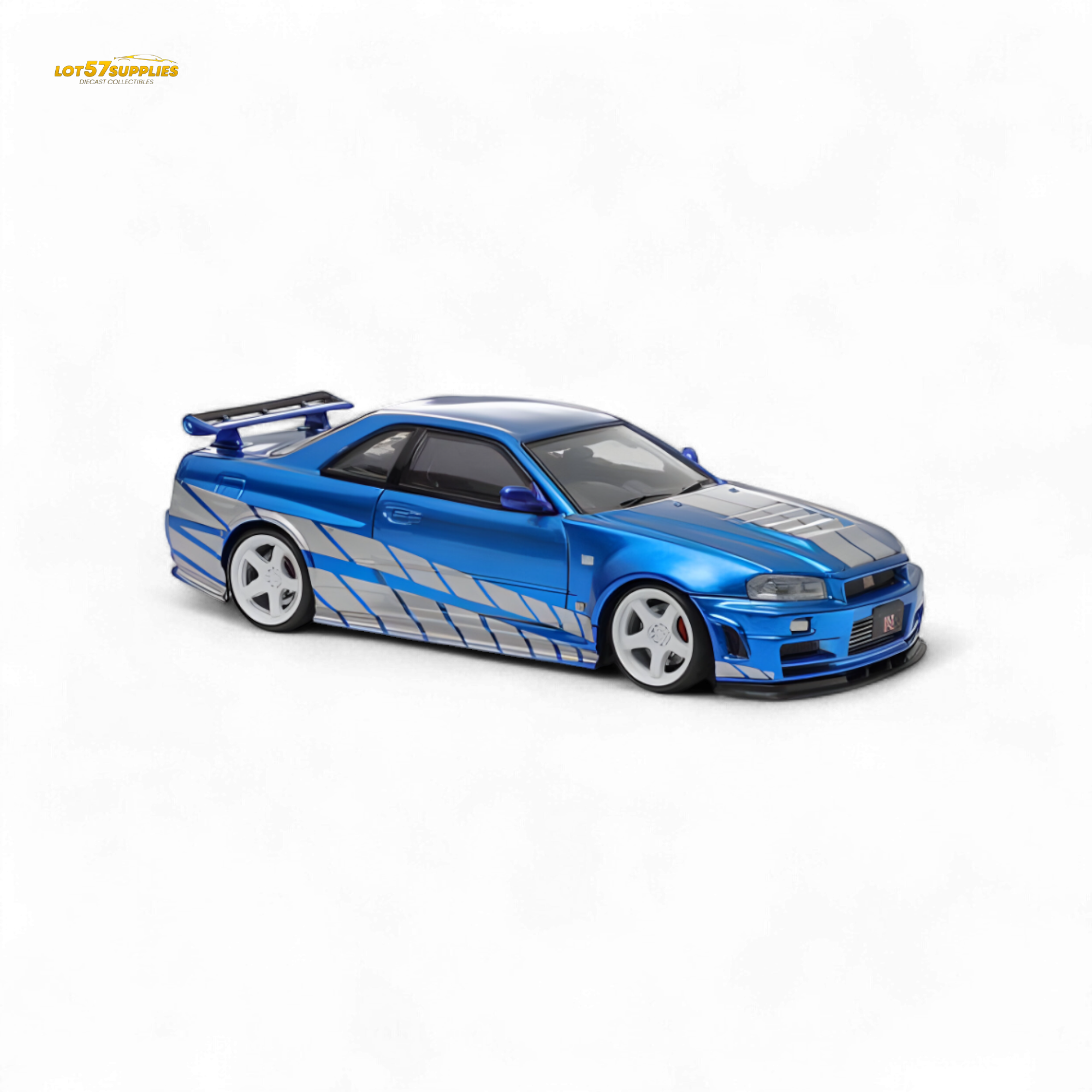 Fast Speed Skyline GT-R R34 Nismo Z-Tune Blue 1:64