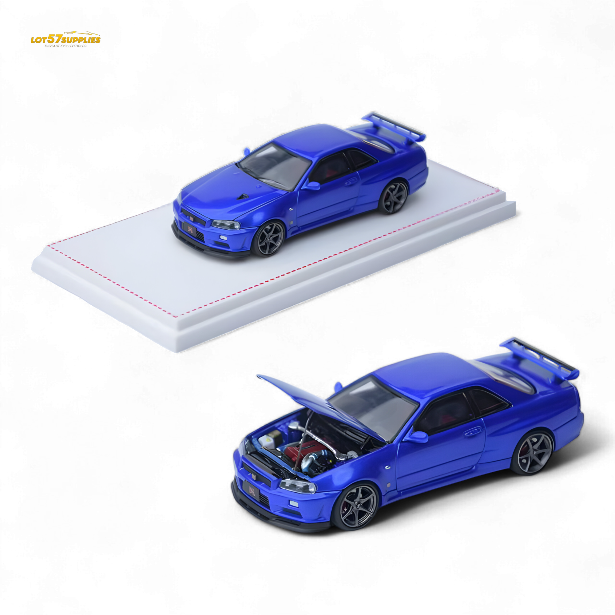 Focal Horizon Skyline GT-R R34 V-SPEC-II Bayside Blue 1:64