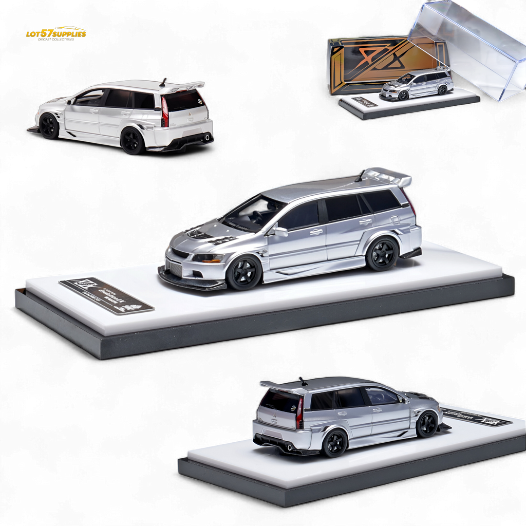 404ERROR Mitsubishi Lancer EVO 9 Wagon Glossy Silver 1:64