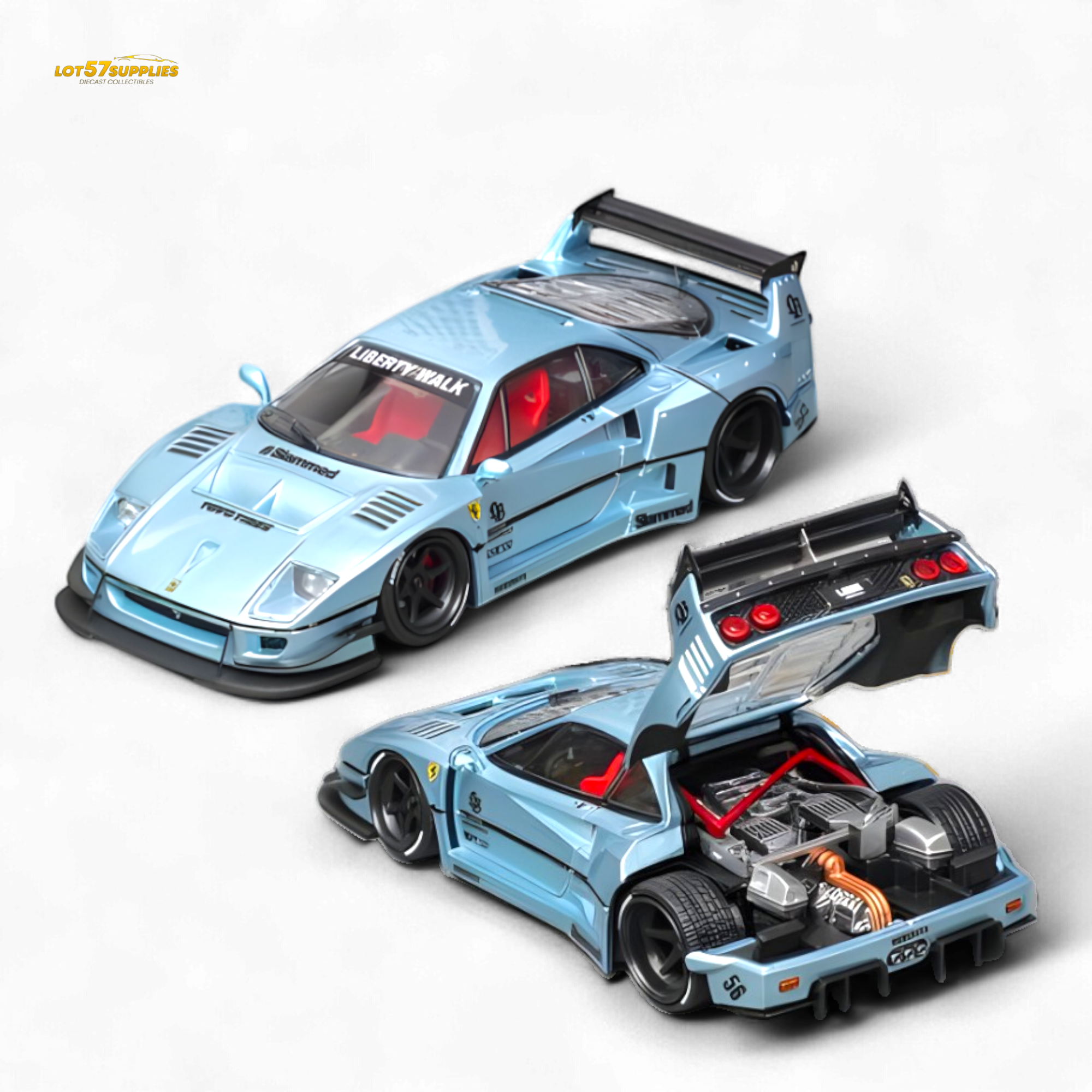 Star Model Ferrari F40 LB-Works WideBody Ice Blue 1:64