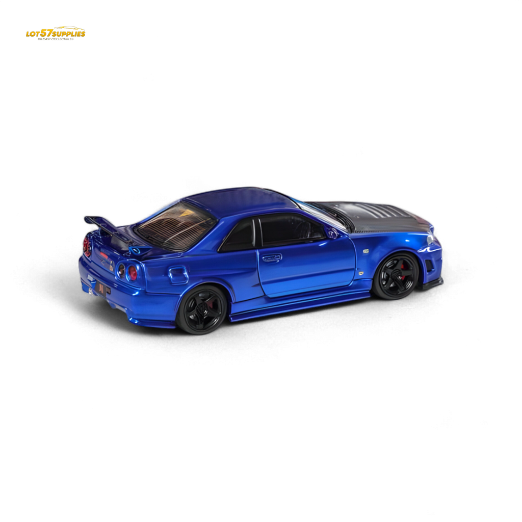 Fuji Skyline R34 GT-R Nismo Z-Tune Bayside Blue 1:64