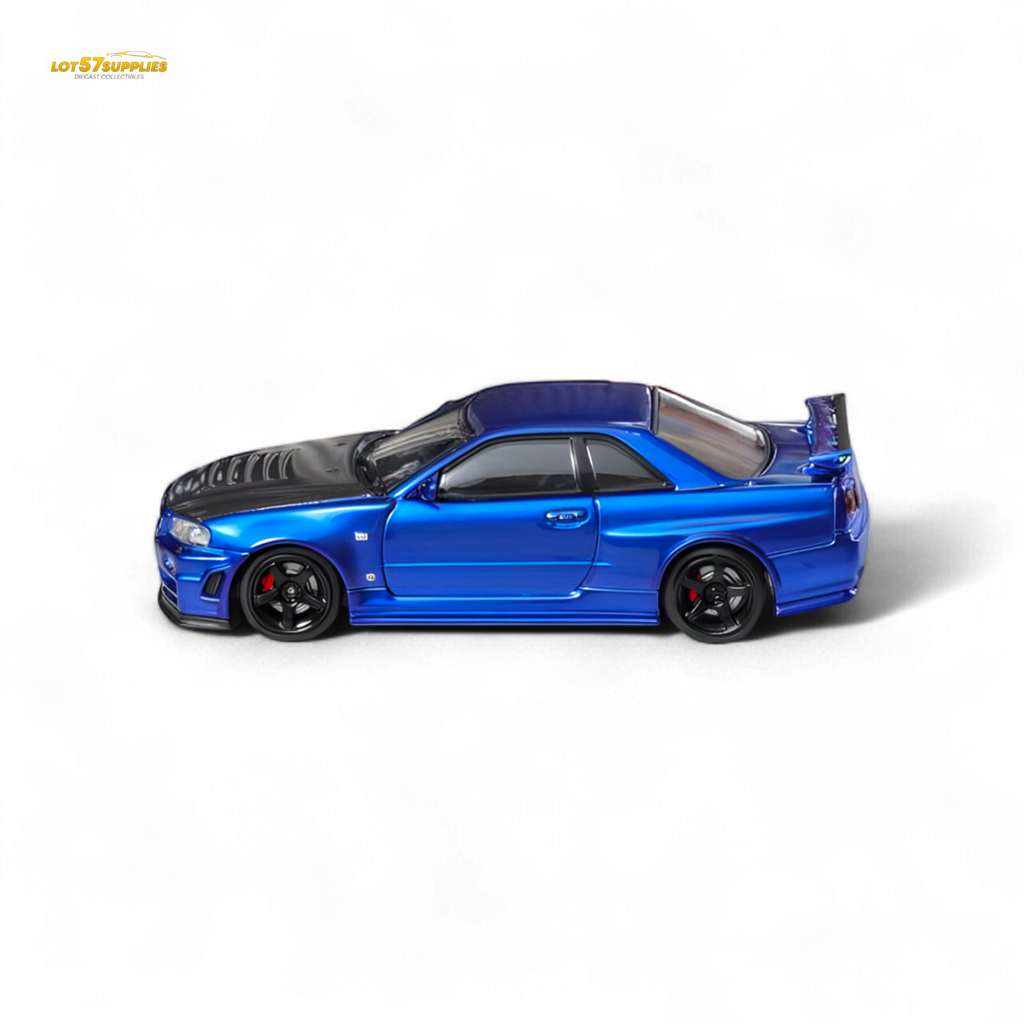 Fuji Skyline R34 GT-R Nismo Z-Tune Bayside Blue 1:64