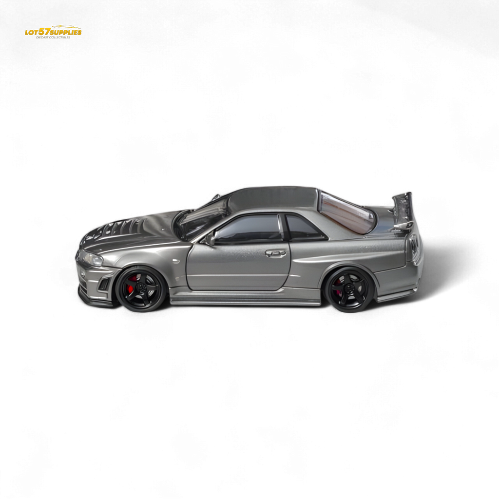 Fuji Skyline R34 GT-R Nismo Z-Tune Gun Grey 1:64