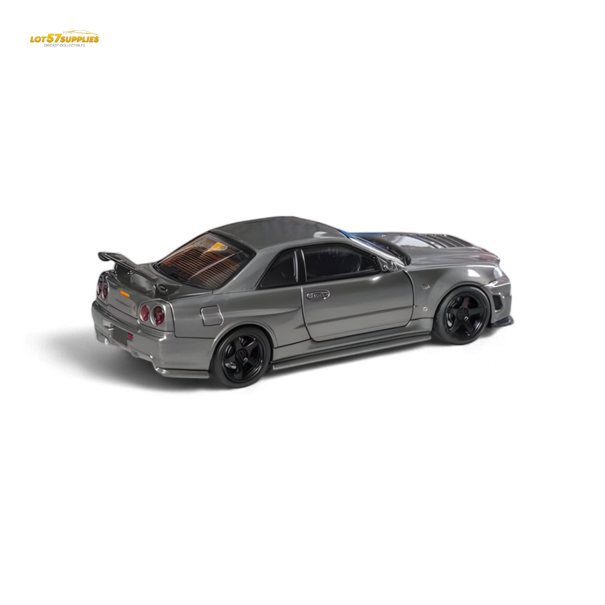 Fuji Skyline R34 GT-R Nismo Z-Tune Gun Grey 1:64