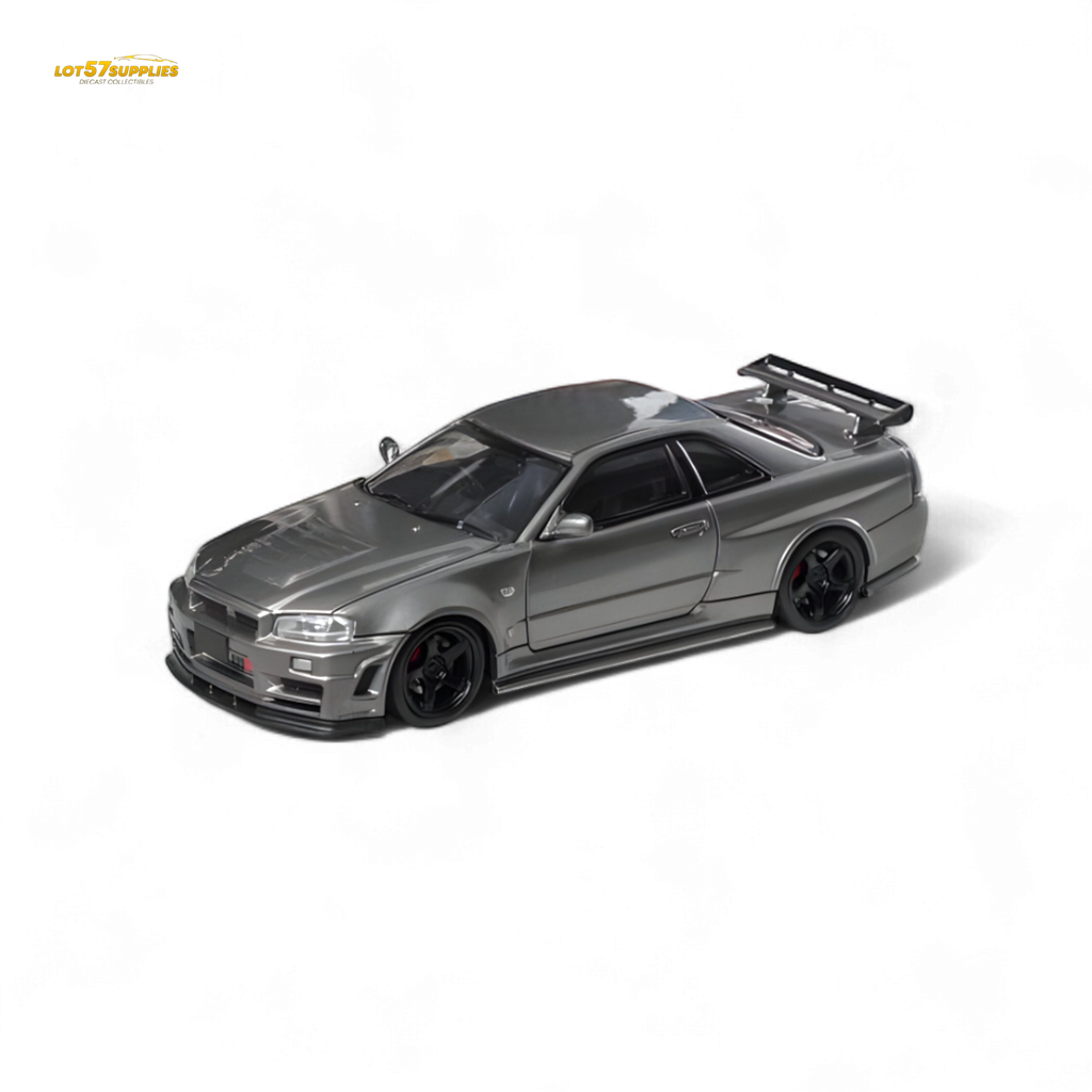 Fuji Skyline R34 GT-R Nismo Z-Tune Gun Grey 1:64