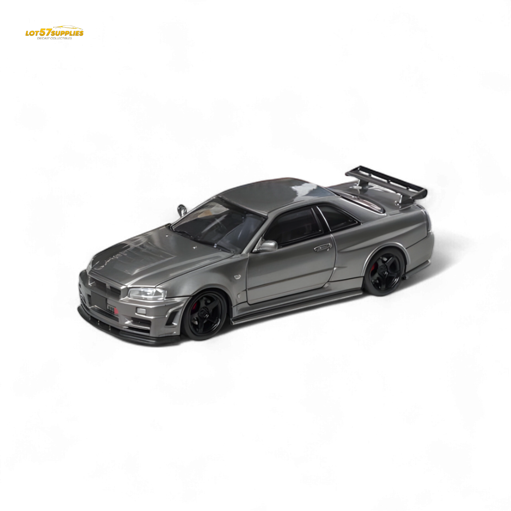 Fuji Skyline R34 GT-R Nismo Z-Tune Gun Grey 1:64