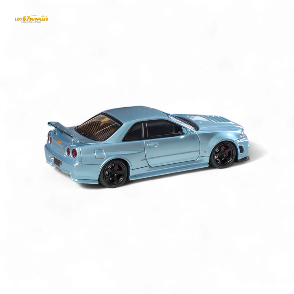 Fuji Skyline R34 GT-R Nismo Z-Tune Ice Blue 1:64