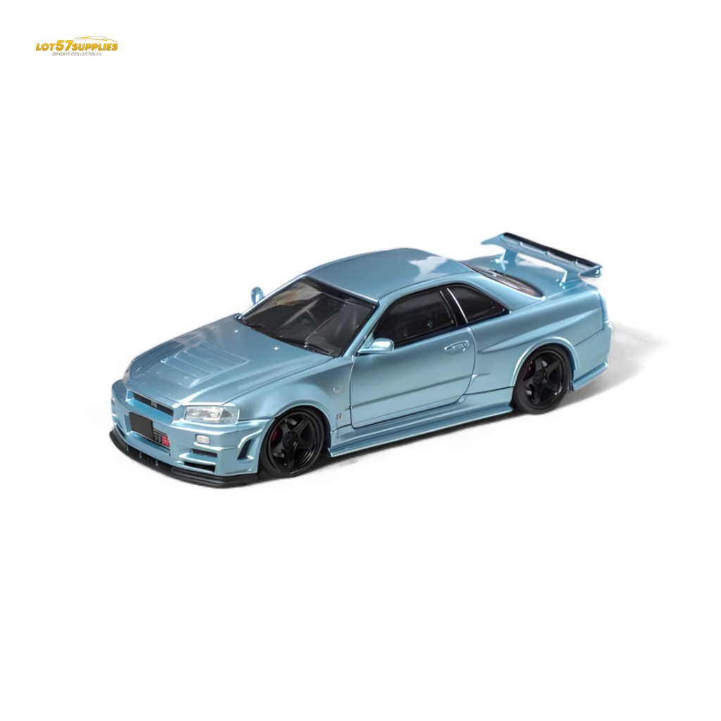 Fuji Skyline R34 GT-R Nismo Z-Tune Ice Blue 1:64