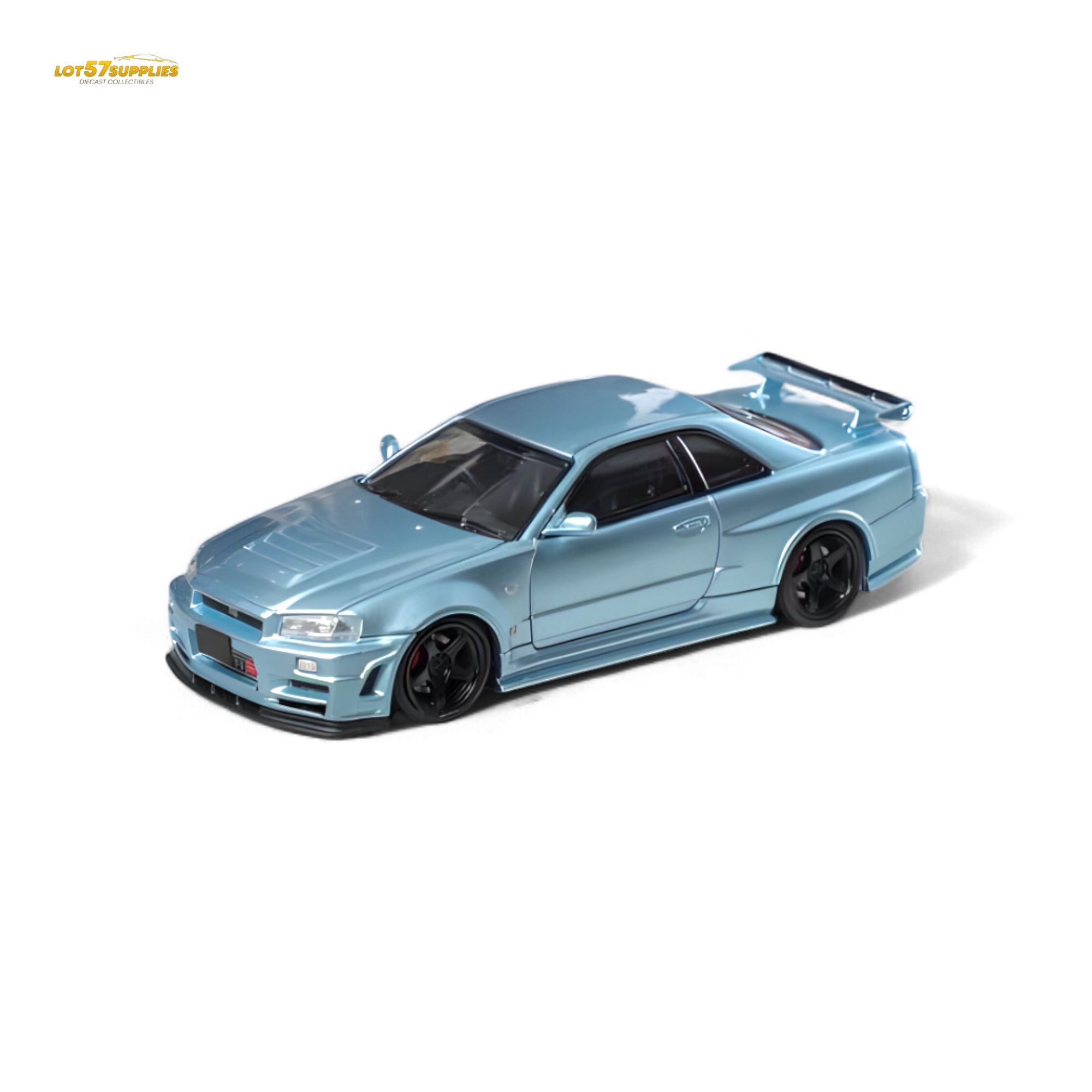 Fuji Skyline R34 GT-R Nismo Z-Tune Ice Blue 1:64