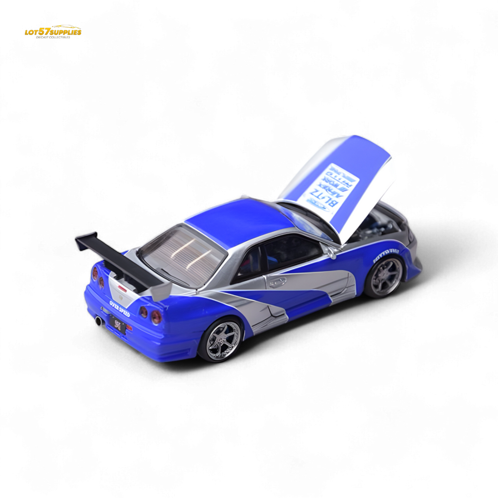 Focal Horizon Skyline GT-R R34 NFS Silver Blue 1:64