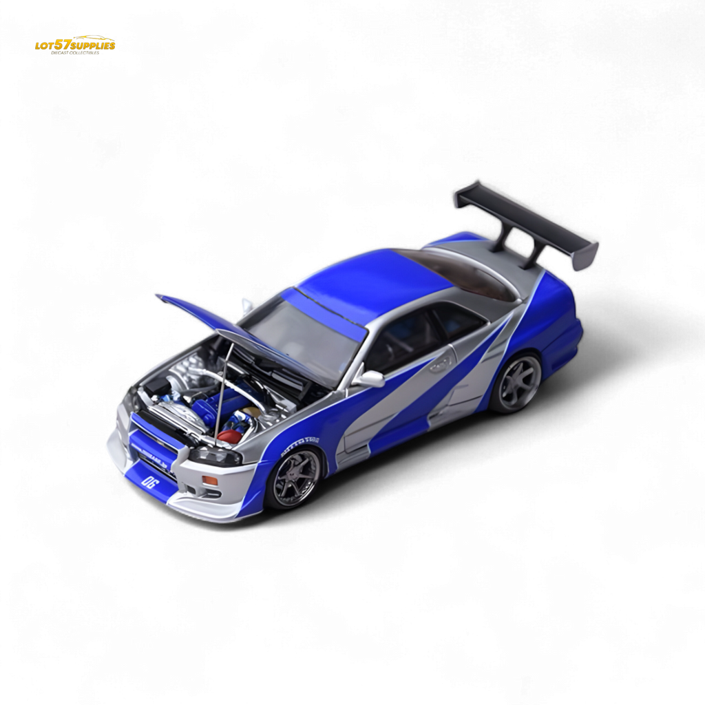 Focal Horizon Skyline GT-R R34 NFS Silver Blue 1:64