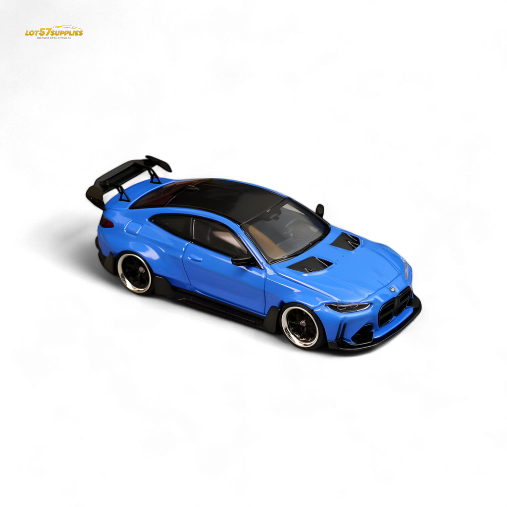 SW BMW G82 M4 Wide-Body Modified Portimao Blue 1:64