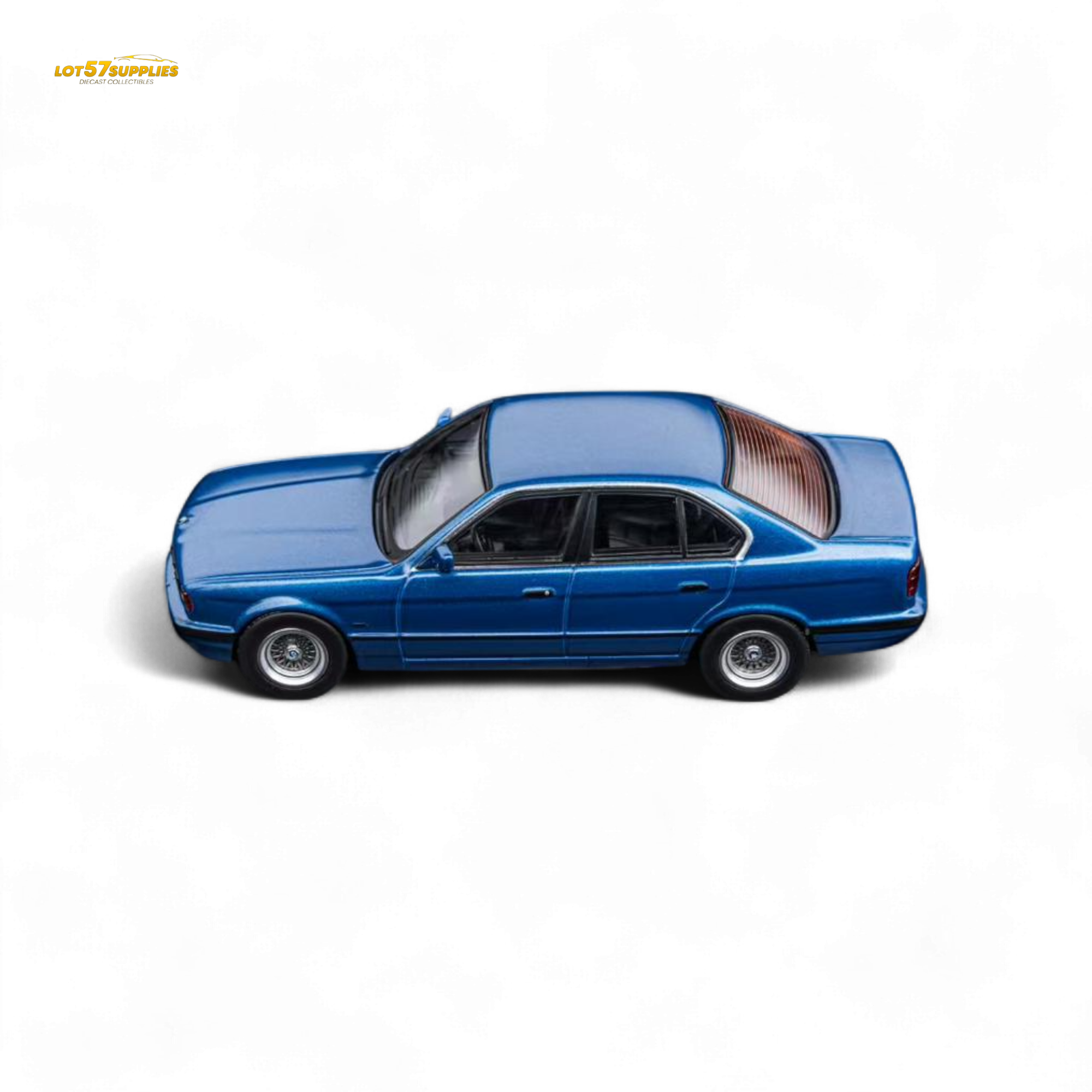 DCM BMW E34 5-Series Sedan Avis Metallic Blue 1:64
