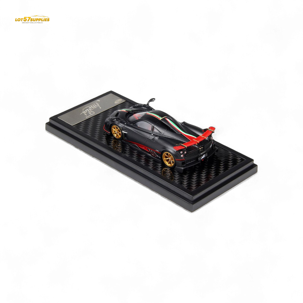LCD Pagani Imola Matte Black Carbon Italian Stripe 1:64